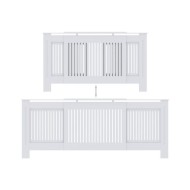 Cache-radiateur MDF Blanc 205 cm