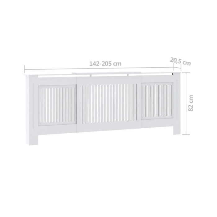 Cache-radiateur MDF Blanc 205 cm