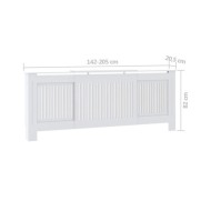 Cache-radiateur MDF Blanc 205 cm