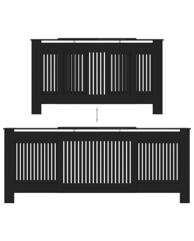 Cache-radiateur MDF Noir 205 cm