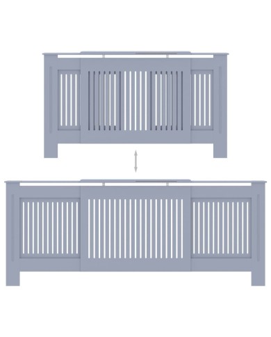 Cache-radiateur MDF Gris 205 cm