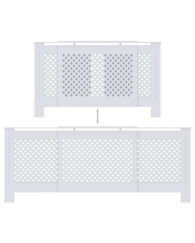 Cache-radiateur MDF Blanc 205 cm
