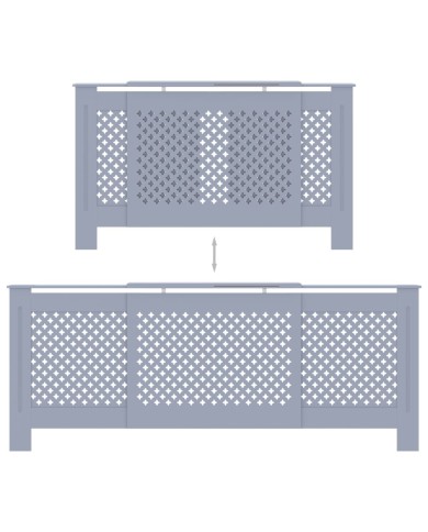 Cache-radiateur MDF Gris 205 cm