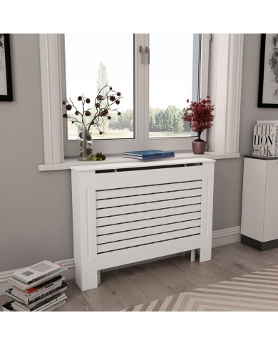 Cache-radiateurs 2 pcs Blanc 112x19x81,5 cm MDF