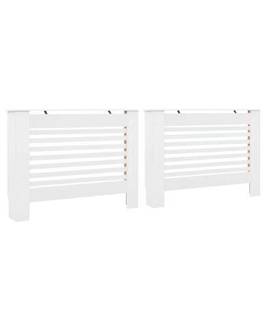 Cache-radiateurs 2 pcs Blanc 112x19x81,5 cm MDF