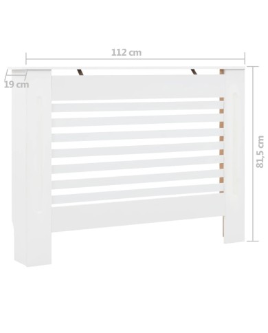 Cache-radiateurs 2 pcs Blanc 112x19x81,5 cm MDF