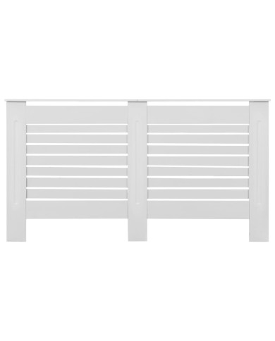 Cache-radiateurs 2 pcs Blanc 152x19x81,5 cm MDF
