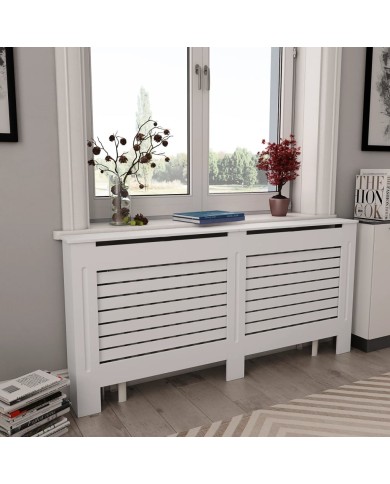 Cache-radiateurs 2 pcs Blanc 172x19x81,5 cm MDF