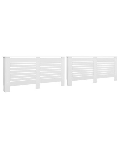 Cache-radiateurs 2 pcs Blanc 172x19x81,5 cm MDF