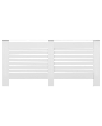 Cache-radiateurs 2 pcs Blanc 172x19x81,5 cm MDF