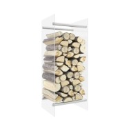 Portant de bois chauffage Transparent 40x35x100 cm Verre trempé 