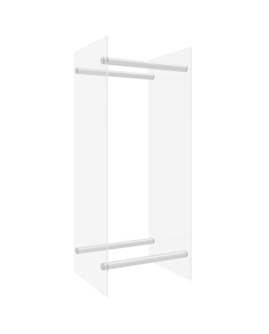 Portant de bois chauffage Transparent 40x35x100 cm Verre trempé 