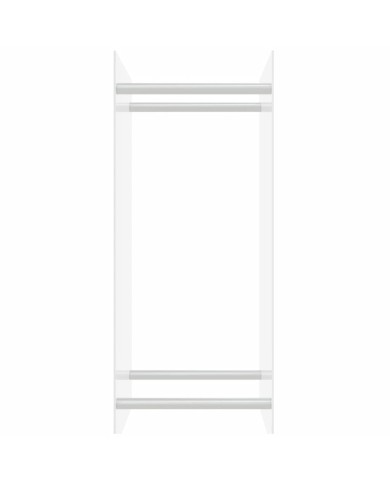 Portant de bois chauffage Transparent 40x35x100 cm Verre trempé 