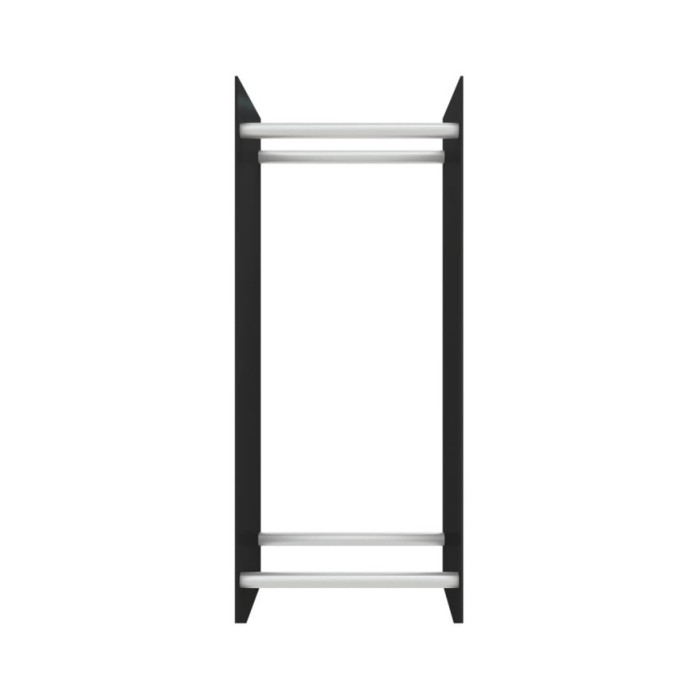 Portant de bois de chauffage Noir 40x35x100 cm Verre trempé