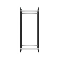 Portant de bois de chauffage Noir 40x35x100 cm Verre trempé