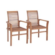 Chaises de salle à manger empilables 4 pcs Teck massif