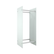 Portant de bois de chauffage Blanc 40x35x100 cm Verre trempé