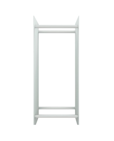 Portant de bois de chauffage Blanc 40x35x100 cm Verre trempé