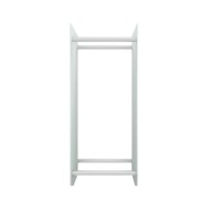 Portant de bois de chauffage Blanc 40x35x100 cm Verre trempé