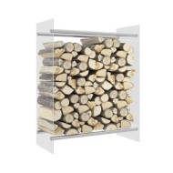 Portant de bois chauffage Transparent 80x35x100 cm Verre trempé
