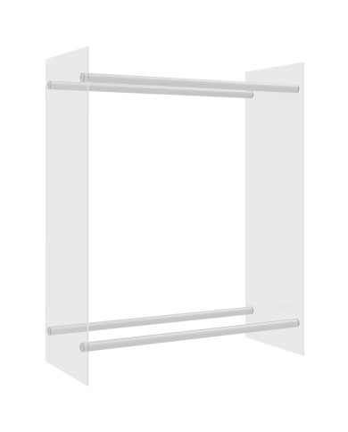 Portant de bois chauffage Transparent 80x35x100 cm Verre trempé