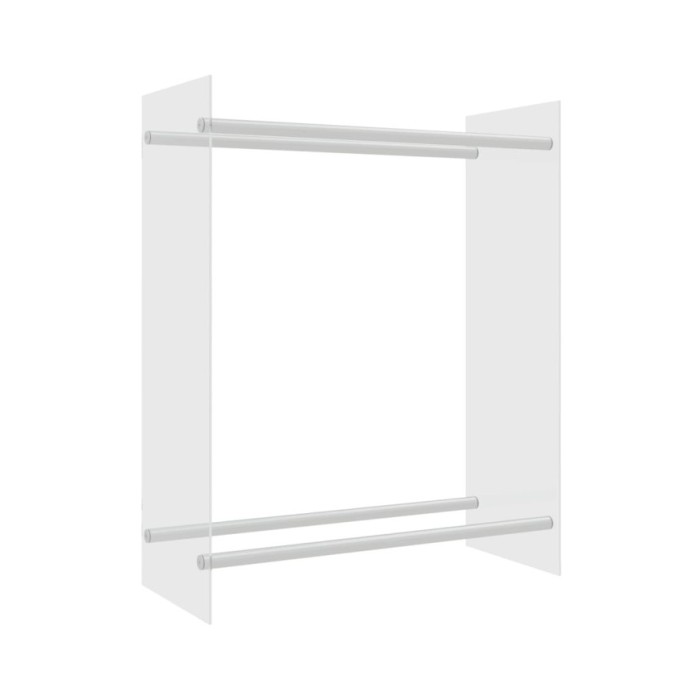 Portant de bois chauffage Transparent 80x35x100 cm Verre trempé