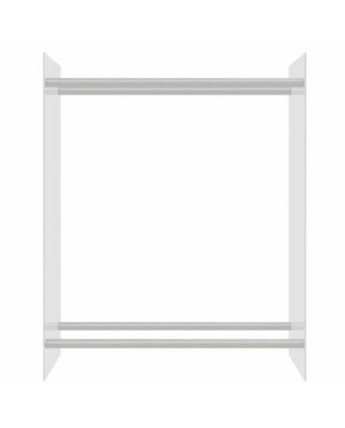 Portant de bois chauffage Transparent 80x35x100 cm Verre trempé