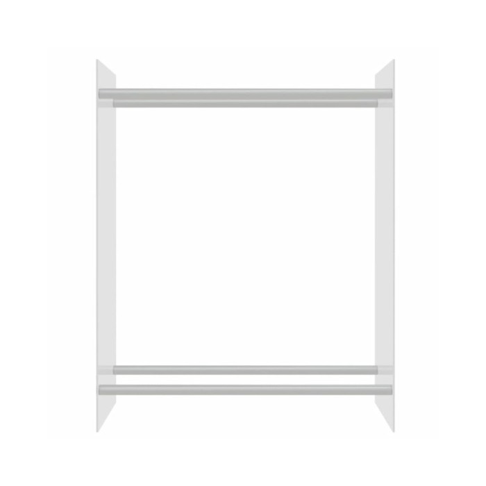Portant de bois chauffage Transparent 80x35x100 cm Verre trempé