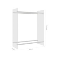 Portant de bois chauffage Transparent 80x35x100 cm Verre trempé