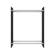Portant de bois de chauffage Noir 80x35x100 cm Verre trempé