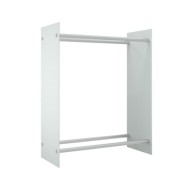 Portant de bois de chauffage Blanc 80x35x100 cm Verre trempé