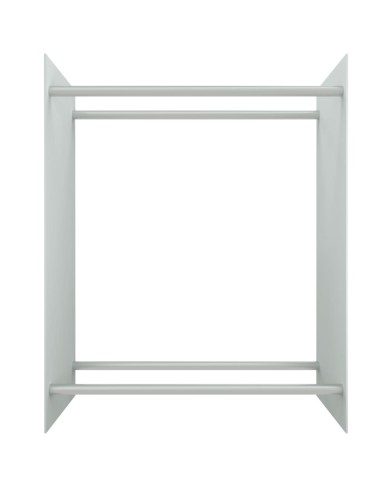 Portant de bois de chauffage Blanc 80x35x100 cm Verre trempé