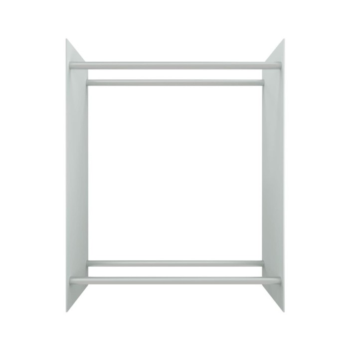 Portant de bois de chauffage Blanc 80x35x100 cm Verre trempé