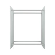 Portant de bois de chauffage Blanc 80x35x100 cm Verre trempé