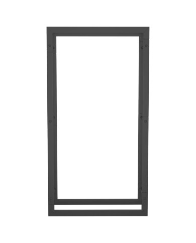 Portant de bois de chauffage Noir mat 50x28x94 cm Acier