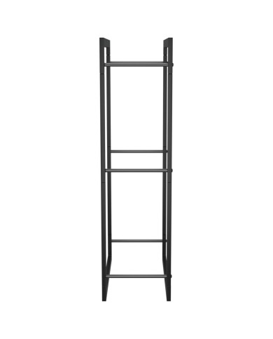 Portant de bois de chauffage Noir mat 50x28x94 cm Acier