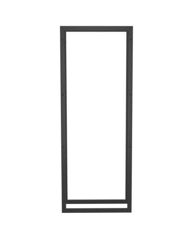 Portant de bois de chauffage Noir mat 50x28x132 cm Acier