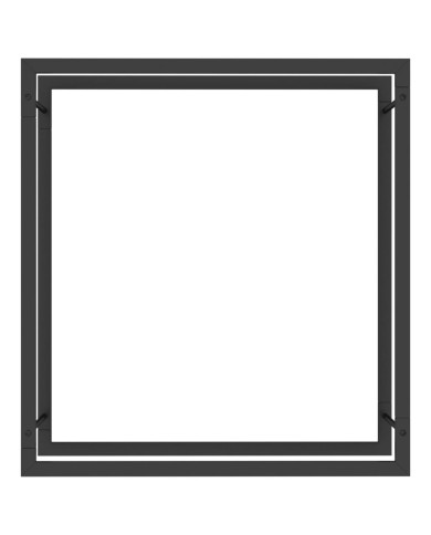 Portant de bois de chauffage Noir mat 80x28x86 cm Acier