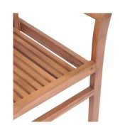Chaises de salle à manger empilables 4 pcs Teck massif