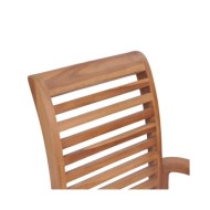 Chaises de salle à manger empilables 4 pcs Teck massif