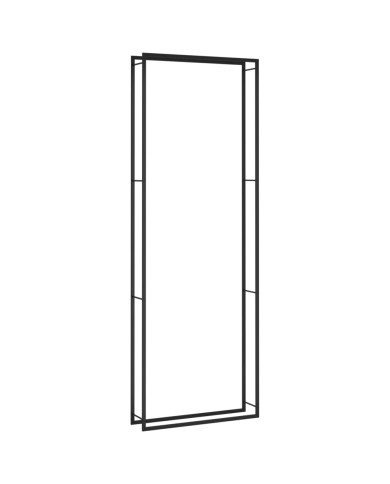 Portant de bois de chauffage Noir mat 110x28x312 cm Acier