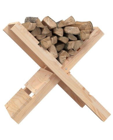 Porte-bûches 47x39,5x48 cm Bois massif de pin
