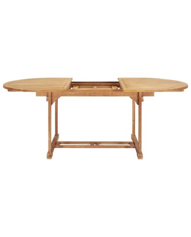 Table de jardin extensible 150-200x100x75 cm Teck solide