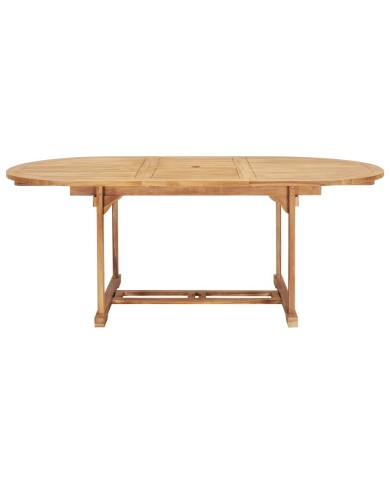 Table de jardin extensible 150-200x100x75 cm Teck solide