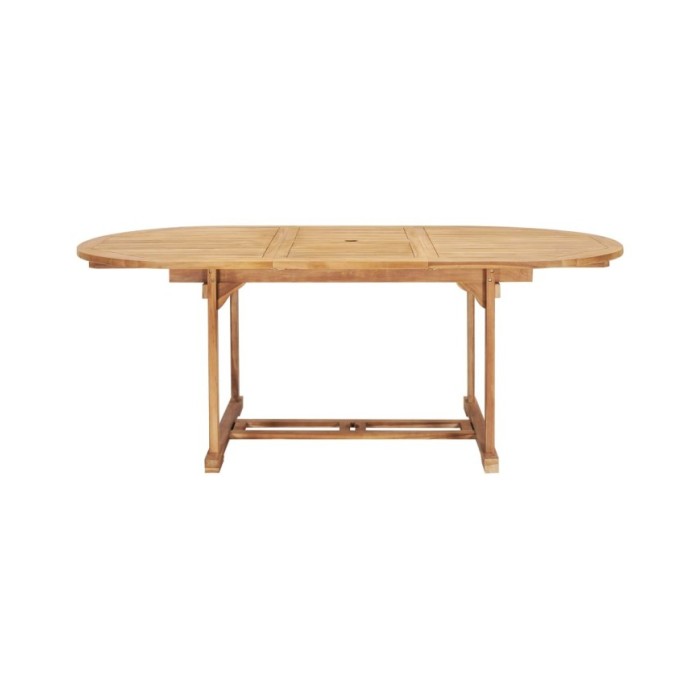 Table de jardin extensible 150-200x100x75 cm Teck solide