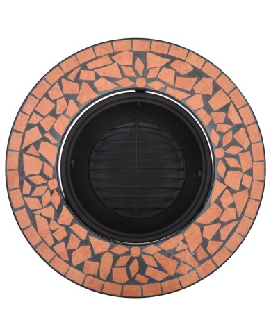 Foyer mosaïque Terre cuite 68 cm Céramique 