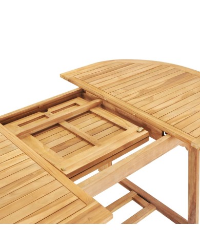 Table de jardin extensible 150-200x100x75 cm Teck solide