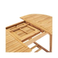 Table de jardin extensible 150-200x100x75 cm Teck solide