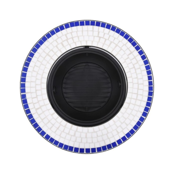 Foyer mosaïque Bleu et blanc 68 cm Céramique 