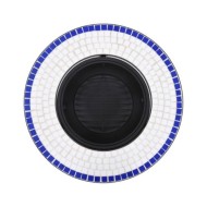 Foyer mosaïque Bleu et blanc 68 cm Céramique 